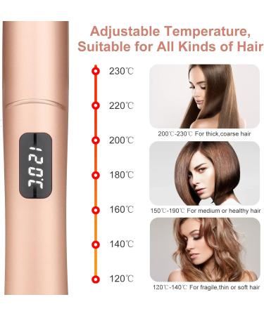 Lure & Smooth 2-in-1 Hair Smoothing & Curling Iron - Ceramic Waves for All Hair Types - LCD Display - Perfect Halloween Gift (Pink) - Buy Online on SooperMarket.com