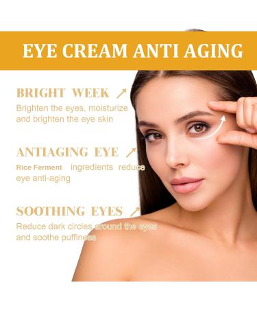 Rice Eye Cream For Dark Circles And Puffy Eyes Rice Eye Cream Anti Aging Eye Cream With Natural Rice Extract Brightens Under Eye Diminishing Deep Wrinkles Suitable For All Skin Types - Buy Online on SooperMarket.com