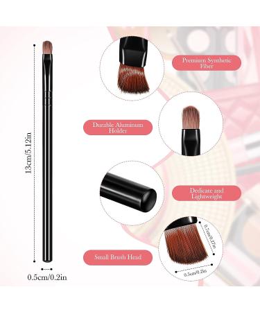 48 Piece Flat Makeup Brushes Set for Concealing, Blending, and Setting - Portable Synthetic Beauty Tools in Black - Buy Online on SooperMarket.com