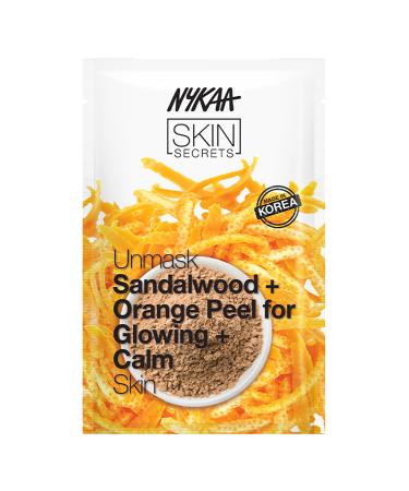 Nykaa Naturals Skin Secrets Bubble Sheet Mask Sandalwood and Orange 0.67 oz - Hydrating Face Mask - Sheet Face Mask for Clear Blemish-Free Skin