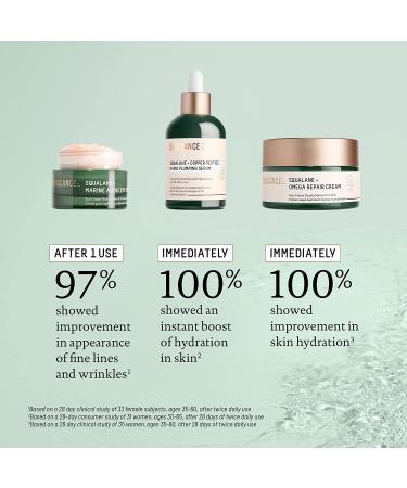 Biossance Instant Hydration Set: Full-Size Squalane + Copper Peptide Serum with Mini Eye Cream & Omega Repair Cream - 1.69 Fl Oz - Buy Online on SooperMarket.com