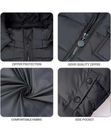 Kids Winter Puffer Jacket and Snow Bib Pants 2-Piece Snowsuit Set | Hooded Down Coat & Snow Pants Outfit | 3-4 Years, Black - Buy Online on SooperMarket.com