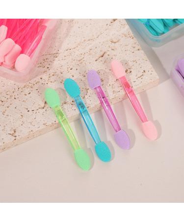 Buy 5 Packs of 100PCS Professional Double Head Eyeshadow Brushes - Multicolor Disposable Makeup Tools (Blue) - Fast International Shipping - Buy Online on SooperMarket.com