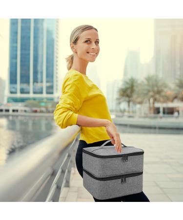 Movstriker Nail Polish Organiser Bag Double Layer Nail Varnish Storage Holds 30 Bottles and A Nail Lamp Traveling Nail Polish Storage Case Portable Nail Lipstick Beauty Tools Box(Grey) - Buy Online on SooperMarket.com