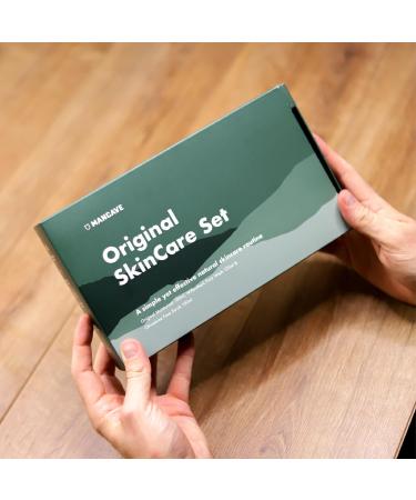 ManCave Originals Skincare Gift Set - Face Wash, Scrub & Moisturizer for Men - Vegan & Natural Formulations - Made in England - Buy Online on SooperMarket.com