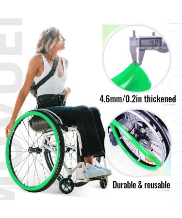 Wheelchair Wheel Covers Wheelchair Push Rim Covers Wheelchair Push Rim Covers Non-Slip Wear-Resistant Hand Push Cover Improve Grip and Traction(Green 22 inches) 22 inches Green - Buy Online on SooperMarket.com
