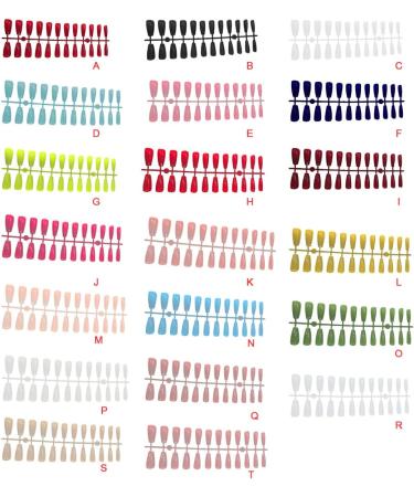 Dajidafu 1 Set French Tip Press on Nails Extra Long Colorful Gloss Adhesive Tabs Full Cover Ballerina Flat head for Women Girls Type 16 - Buy Online on SooperMarket.com