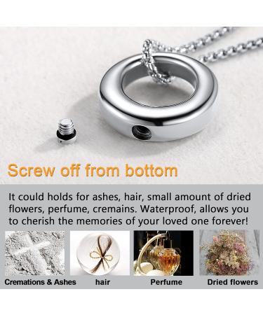 U7 Women's Cremation Urn Necklace - Celtic Knot Dog Feet & Wings Designs - Stainless Steel Cylinder Pendant for Ashes - Unique Burial Jewelry - Buy Online on SooperMarket.com
