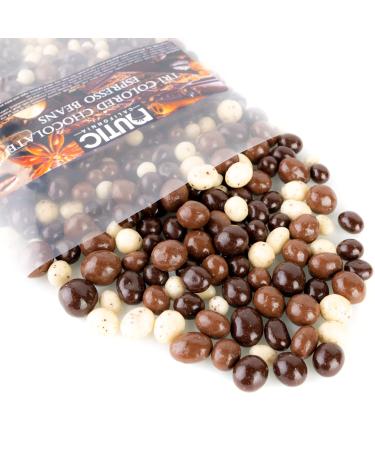 Chocolate Covered Espresso Beans Assortment - White, Milk, Dark | 1lb Bulk Candy - Buy Online on SooperMarket.com
