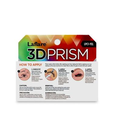 Laflare 3D Prism Color Lash - Silk Clear Band Faux Mink Eyelashes | Fluffy Volume 3 Pack Bundle Special (RED - Buy Online on SooperMarket.com