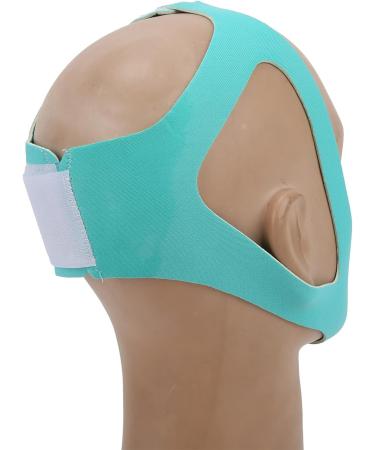 Adults Breathable Anti-Snoring Chin Strap with Jaw Support Belt - Blue Green - Buy Online on SooperMarket.com