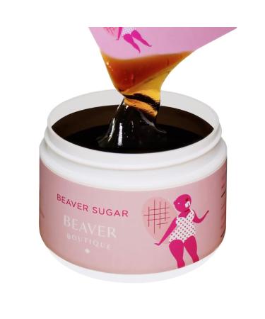 Beaver Sugar Wax Kit - Home Based Hair Removal & Sugar Waxing Kit - Painless & 100% Organic Made of Real Canadian Maple Sugar, Get Up To 3 Months Of Sexy Swagger In One Jar