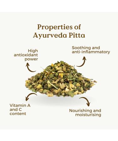 Ayurveda Tea Pitta Organic 100g (50 Cups) | Herbal Loose Leaf Tea with Liquorice Ginger Cinnamom Fennel Mint Cardamom Turmeric REPLANTEA - Buy Online on SooperMarket.com
