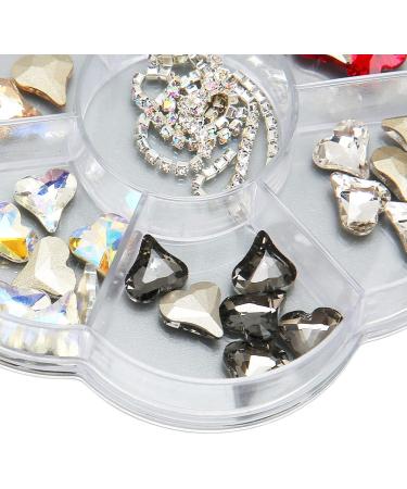 1 Box Resin Nail Art Ornaments Shiny Nail Rhinestones with Multi Sizes and Shapes Shiny Nail Accessories for Girls Women DIY Decoration Supplies for Nail Art DIY Crafts - Buy Online on SooperMarket.com