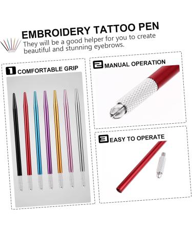 Angoily 7pcs Metal Embroidery Pen Brow Pencil Embroidered Manual Pen Embroidered Pen Cosmetics Korean - Buy Online on SooperMarket.com