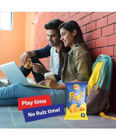 Twins Snacks Baked Puffs - Crunchy and Flavorful Snack Bites for Every Occasion - On-the-go Munchies - Anytime & Anywhere Eat - Enjoy at Home School Work (Pack of 3 Flips (Extra Cheesy)) Flips (Extra Cheesy) 100.00 g (Pack of 3) - Buy Online on SooperMarket.com