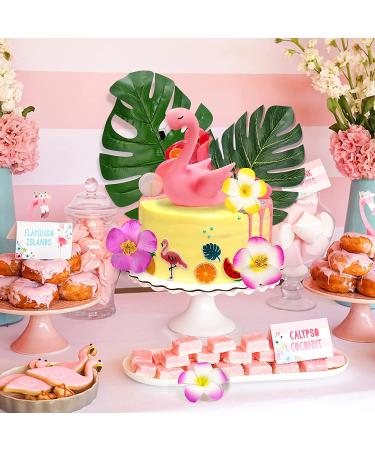 Mity Rain 7pcs Flamingo Cake Toppers - Hawaiian Luau Cake Decorations - Buy Online on SooperMarket.com