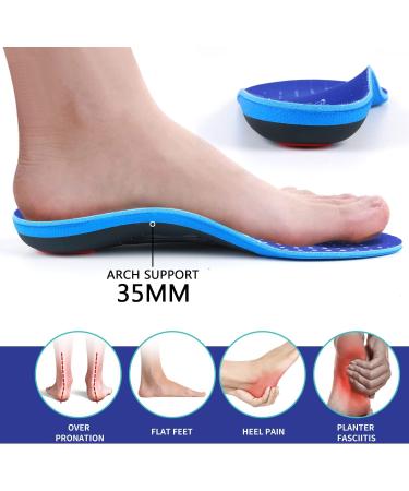 TOPSOLE Orthotic Insoles - Plantar Fasciitis Arch Support for Men and Women - UK-7-26cm Blue Color - Buy Online on SooperMarket.com