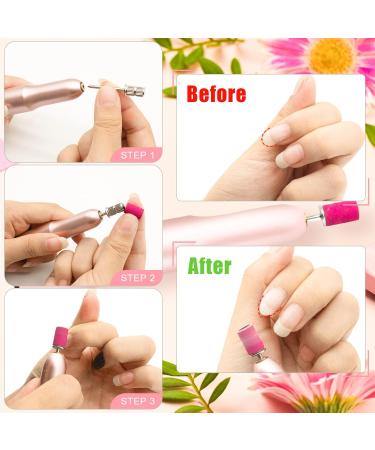 100pcs Pink 180 Grit Nail Sanding Bands Set for Nail Drill - Fine Sanding Bands with 3/32 Nail Bit - Manicure & Pedicure Tool - Buy Online on SooperMarket.com