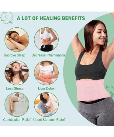 Castor Oil Wrap Set - Reusable Waist & Neck Packs for Liver Detox Thyroid Health & Sleep | Washable Breast Packs for Health Care - Buy Online on SooperMarket.com