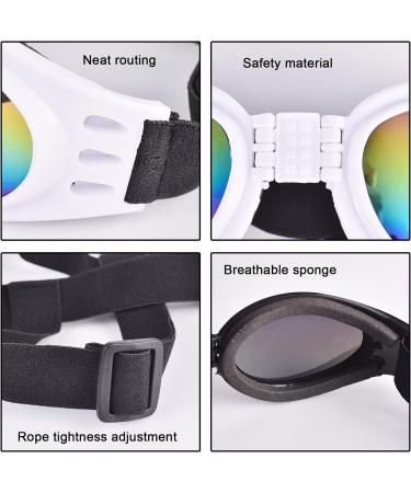 2 Pcs Dog Goggles Dog Sunglasses Dog Goggles Eye Protection Windproof Dog Glasses Anti-Fog Uv Protection Sun Glasses for Cat & Small Dogs (Black and White) - Buy Online on SooperMarket.com
