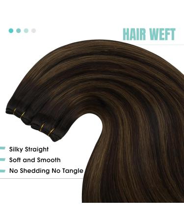 Buy Youngsee Tressen Real Hair Extensions - Dark Brown Ombre 45cm - 100g Remy Weft - International Shipping - Buy Online on SooperMarket.com