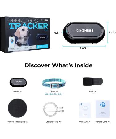 DOGNESS Waterproof GPS Tracker for Dogs and Cats - Live Tracking & Emergency Alerts - Size M - Buy Online on SooperMarket.com
