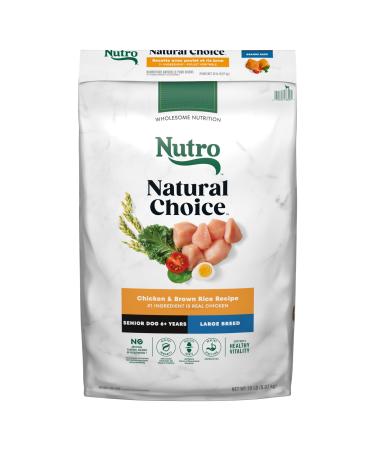 NUTRO Natural Choice Large Breed Senior Dry Dog Food Chicken & Brown Rice Recipe 9.07kg Bag