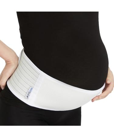 Neotech Care Adjustable Maternity Belt - Light and Breathable Pregnancy Belly Support Band for Pregnant Women (White Extra Large Size) White X-Large