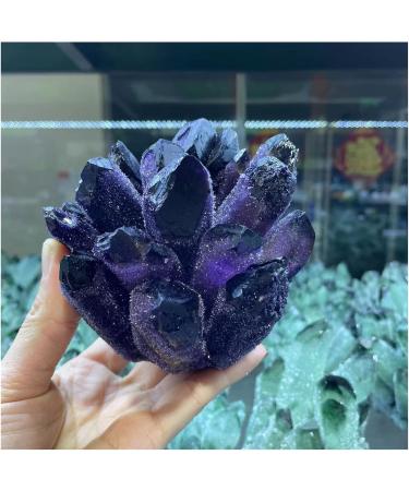 Crystals 1pc Natural Rare Purple Quartz Crystal Cluster Specimen Stone Collection - Buy Online on SooperMarket.com