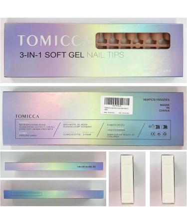 TOMICCA Extra Short Oval Nail Tips 180PCS Soft Gel Nails - Matte Full Coverage 15 Sizes - Nude Press On Tips for Nail Art Extensions - Buy Online on SooperMarket.com