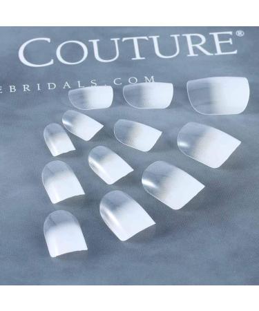 Brishow Coffin False Nails - White Short Gradient Acrylic Press on Nails for Women - 24pcs - Buy Online on SooperMarket.com