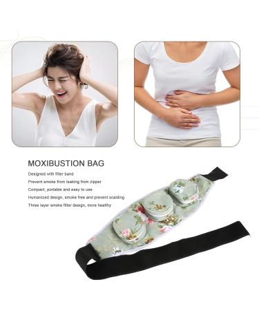 Smoke-Free Moxibustion Pocket - Portable Moxa Cone Cover for Waist Belly & Shoulder Treatment | Eco-Friendly Green Fabric - Buy Online on SooperMarket.com