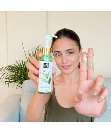 Good Vibes Green Tea Face Wash - Anti-Acne Deep Cleansing Cleanser | Natural & Paraben-Free for All Skin Types (120ml - Buy Online on SooperMarket.com