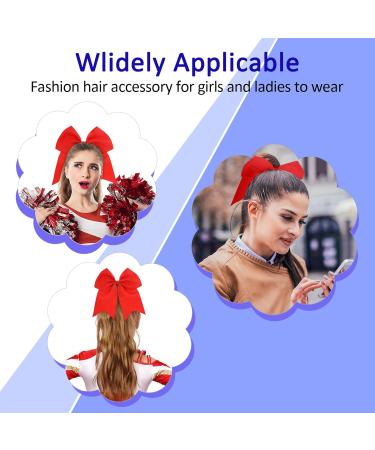 Shop 2 Pieces Large Red Loop Hair Ties - Perfect Cheerleader Hair Accessories for Women & Girls - Ideal for Christmas Parties - Buy Online on SooperMarket.com