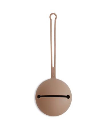 Mushie silicone pacifier box |Storage pacifier holder Case |Safe & high -quality baby accessories for toddlers & babies |Pale Taupe