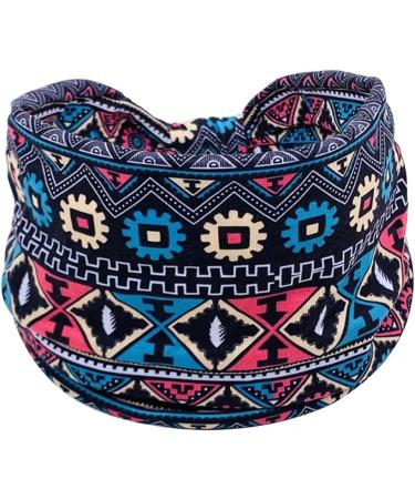 JSGHGDF African Headband Yoga Sports Workout Hairband Boho Print Hairband Wide Elastic Headband Stretchy Headwrap for Women Girl 6 - Buy Online on SooperMarket.com