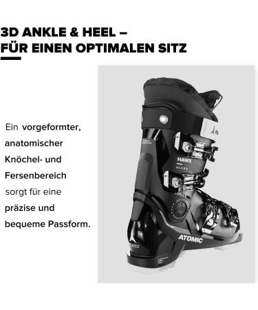 Atomic Hawx Ultra Ski Boots - Alpine Ski Boots with 3D Ankle & Heel for Precision - Narrow Fit 98mm - Black/White 29/29.5 | International Shipping Available - Buy Online on SooperMarket.com