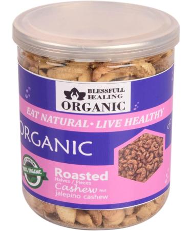 Blessfull Healing Organic Natural Vegan Jalapeno Roasted Halves/Pieces Cashew Nuts Crunchy Kaju 250 Gram - Buy Online on SooperMarket.com