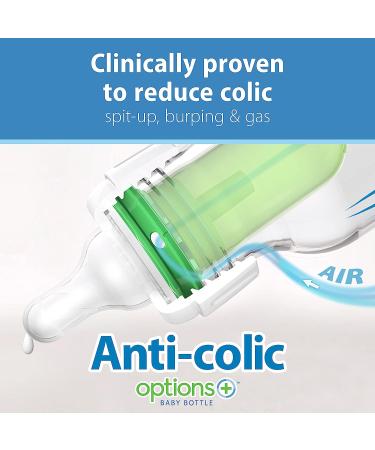 Dr. Brown's Natural Flow Anti-Colic Options+ Narrow Baby Bottle Gift Set with Bottle Brush and Silicone Pacifier - Newborn Essentials - Buy Online on SooperMarket.com