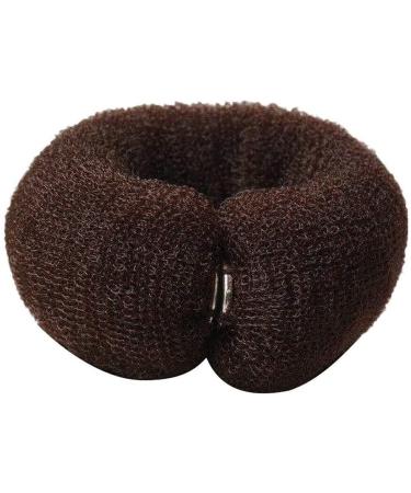 Gokame Donut-Haar-Dutt-Maker magical rolling tool hair ring quick snapping in for Dutts DIY-hair foam ring former snap lock for girls and women (brown)