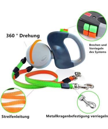 Voarge Automatic Dog Running Leash | Double Leash for 2 Small & Medium Dogs | No Tangle Design - Buy Online on SooperMarket.com