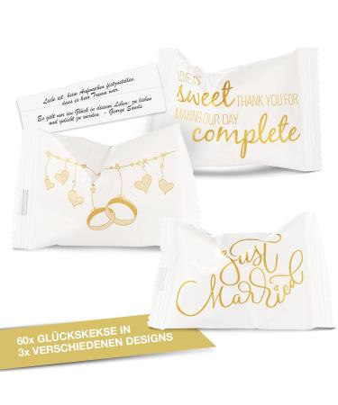 Weddingtree 60 Lucky Biscuits - German Guest Gifts & Wedding Decor - Individually Packaged - Buy Online on SooperMarket.com