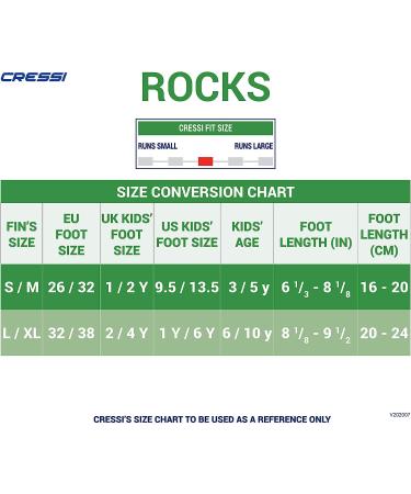 Cressi Kids Rock Fins S/M for Snorkeling, Swimming, Boogie Boarding - US Youth 1/3 | EU 32/34 - Blue/Yellow - Buy Online on SooperMarket.com
