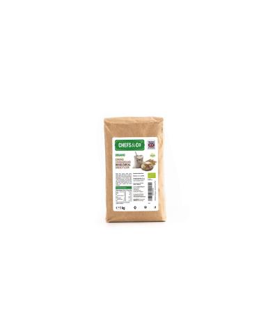 CHEFS & CO Stoneground Strong Organic Wholemeal Bread Flour 1 Kg | Freshly Milled Flour for Baking | Ideal for Wholemeal Bread Making Oven Baked Yeast Cookery & Bread Machines