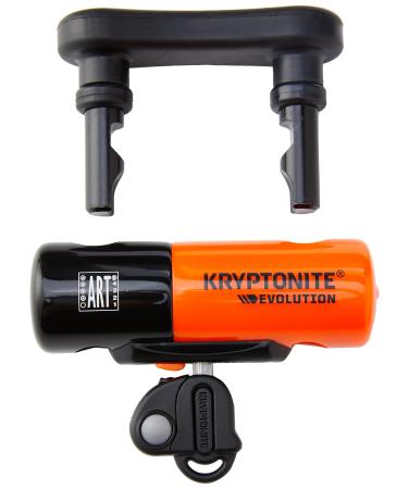 Kryptonite 003212 Evolution Compact Disc Lock Orange 13mm Hardened Max-Performance Steel Shackle Includes 3 Stainless Steel Keys