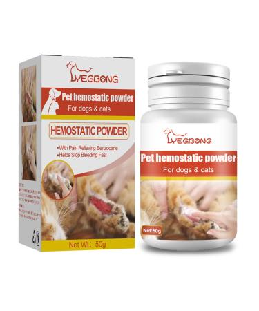 Pet Skin Care Powder Treatment Fast-Acting Blood Stop Powder For Pets 50g Pet Wound Repair Powder Wound Healing Styptic Powder For Dogs And Cats