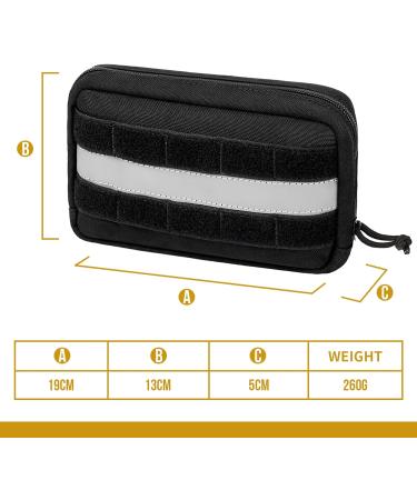 Oneigris Large Dog Feed Bag Set - 2 Pieces Reflective Tactical Training & Walking Bags Ideal for Tactical Dog Harness - Black - Buy Online on SooperMarket.com