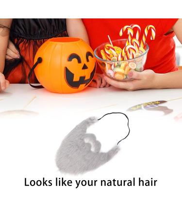 Gray Fake Beard with Elastic Band - Lightweight & Soft Plush for Parties & Festivals | Perfect Trick Prop - Buy Online on SooperMarket.com