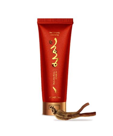 Korean Red Ginseng Foam Cleanser Deep Clean & Moisture Daily Cleanser Foam Red Energy 1 000PPM RED Ginseng & Hibiscus & Pearl Extract Daily Skin Care Hong Cosmetic (Red Ginseng Cleanser 1 EA)